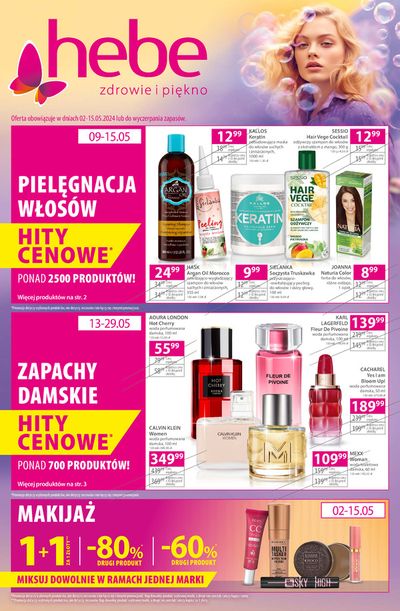 Promocje Perfumy i kosmetyki w Warszawa | Hebe gazetka de Hebe | 9.05.2024 - 23.05.2024