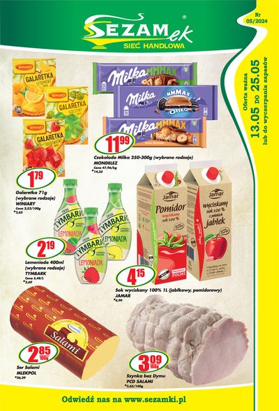 Promocje Supermarkety w Gromnik | Oferta ważna do 25.05  de Sezamek | 13.05.2024 - 25.05.2024