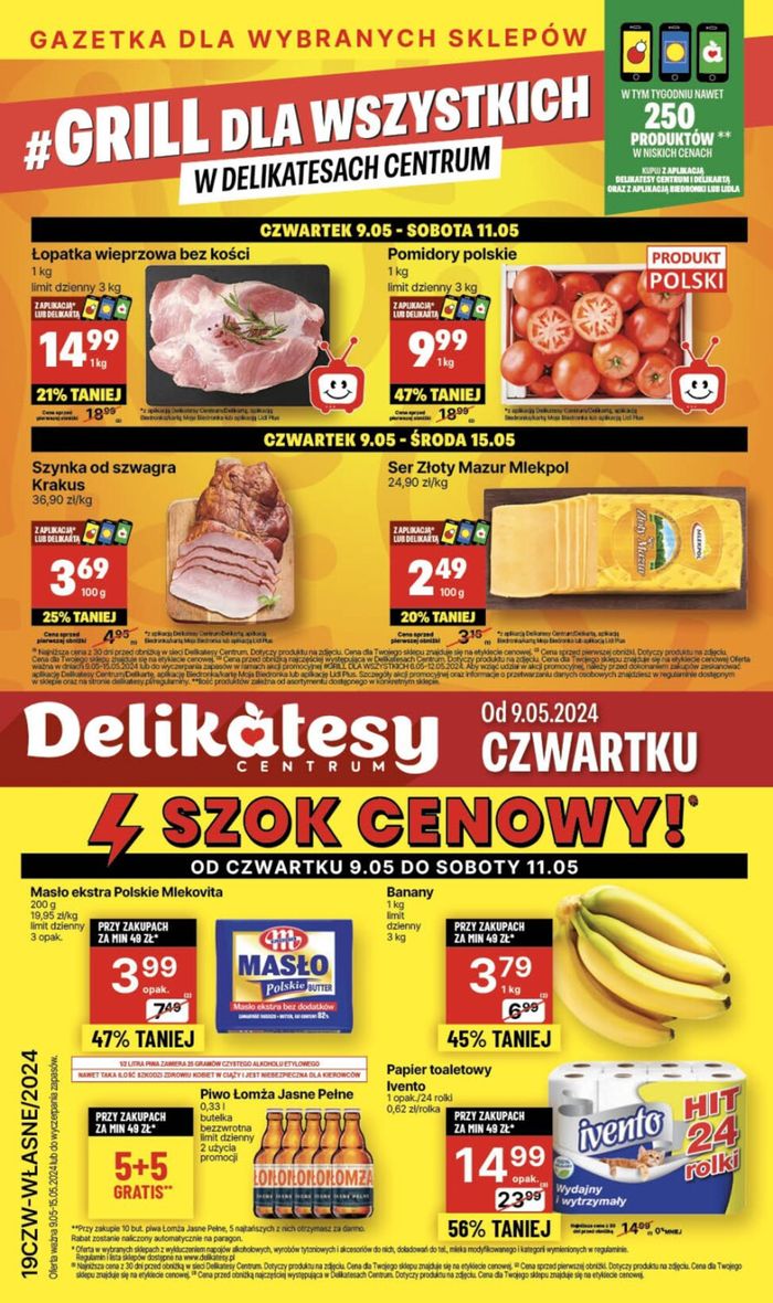 Katalog Delikatesy Centrum w: Bogdaniec | Szok cenowy ! | 9.05.2024 - 15.05.2024