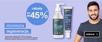 Promocje Perfumy i kosmetyki w Zebrzydowice | Promocja do - 45 %  de Tolpa | 9.05.2024 - 15.05.2024