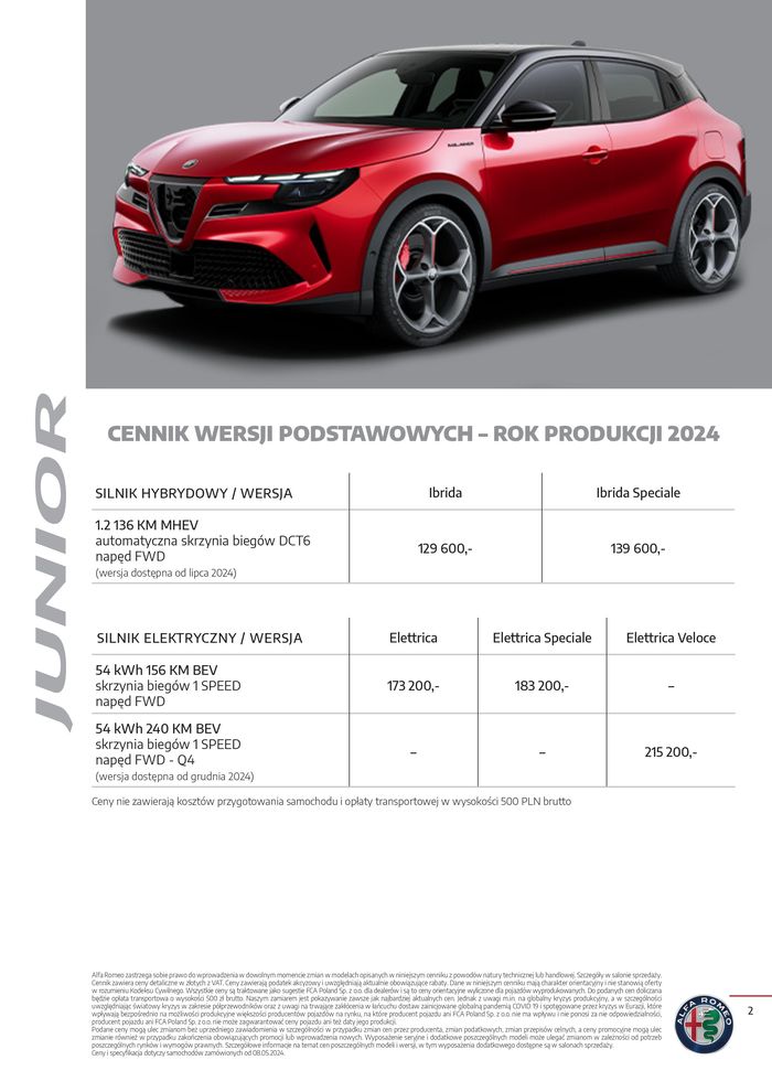 Katalog Alfa Romeo w: Ruda Śląska | Alfa Romeo Junior | 11.05.2024 - 11.05.2025