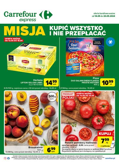 Promocje Supermarkety w Cisiec | Oferta Handlowa ważna od 14.05 do 20.05.2024 de Carrefour Express | 13.05.2024 - 20.05.2024