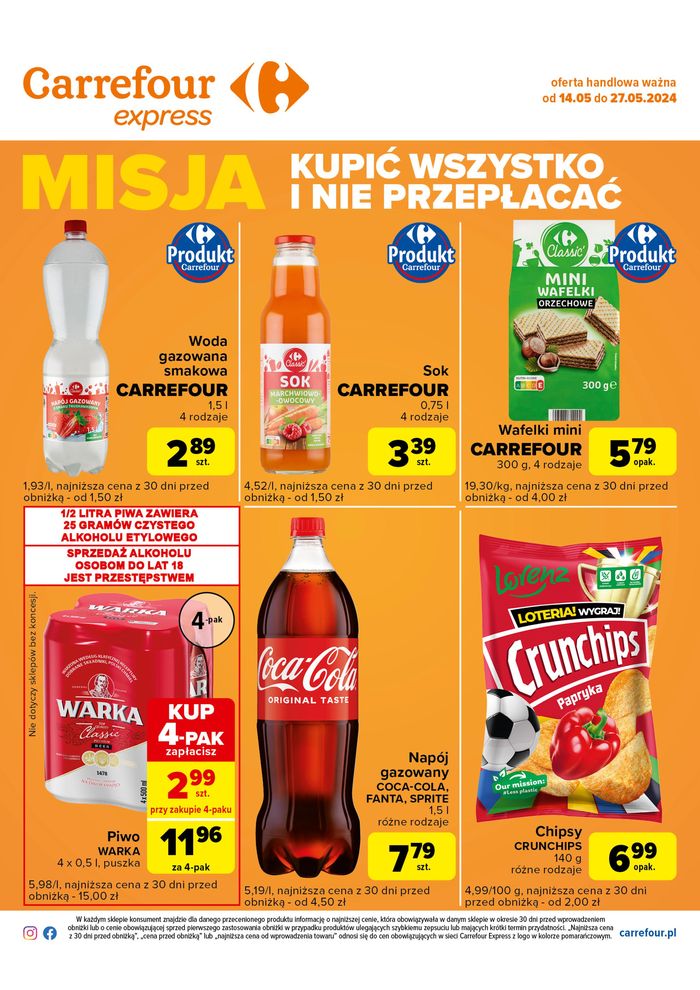Katalog Carrefour Express w: Warszawa | Kupić Wszystko i nie przepłacać !!!! | 13.05.2024 - 27.05.2024