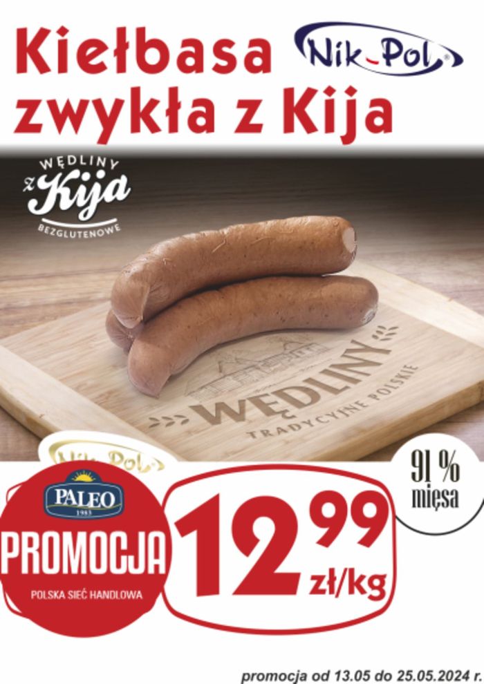 Katalog Delikatesy Paleo w: Kraków | Kiełbasa zwykła z Kija | 14.05.2024 - 28.05.2024