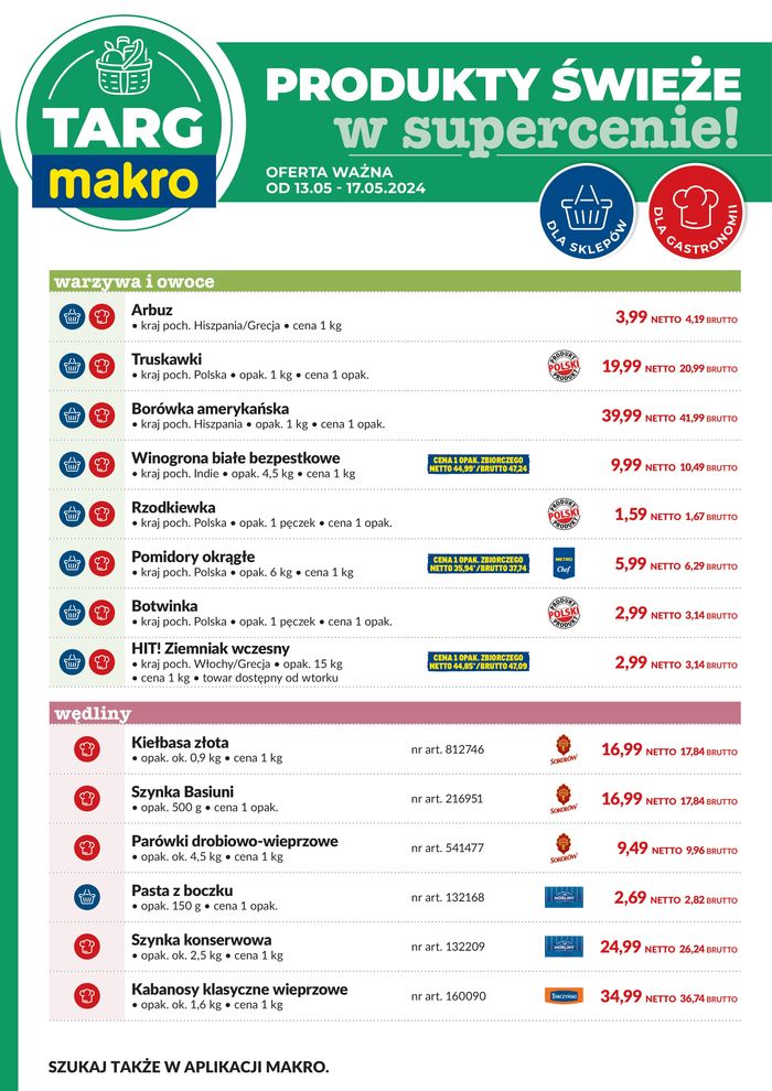 Katalog Makro w: Olsztyn | Targ MAKRO - oferta świeża w super cenach! | 14.05.2024 - 28.05.2024