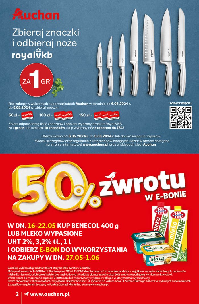 Katalog Auchan w: Myślenice | Gazetka Koszyk Oszczędności Auchan Supermarket Auchan | 16.05.2024 - 22.05.2024