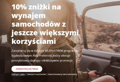 Promocje Samochody, motory i części samochodowe w Cibórz | 10% zniżki na wynajem samochodów z jeszcze większymi korzyściami de Avis | 16.05.2024 - 18.05.2024