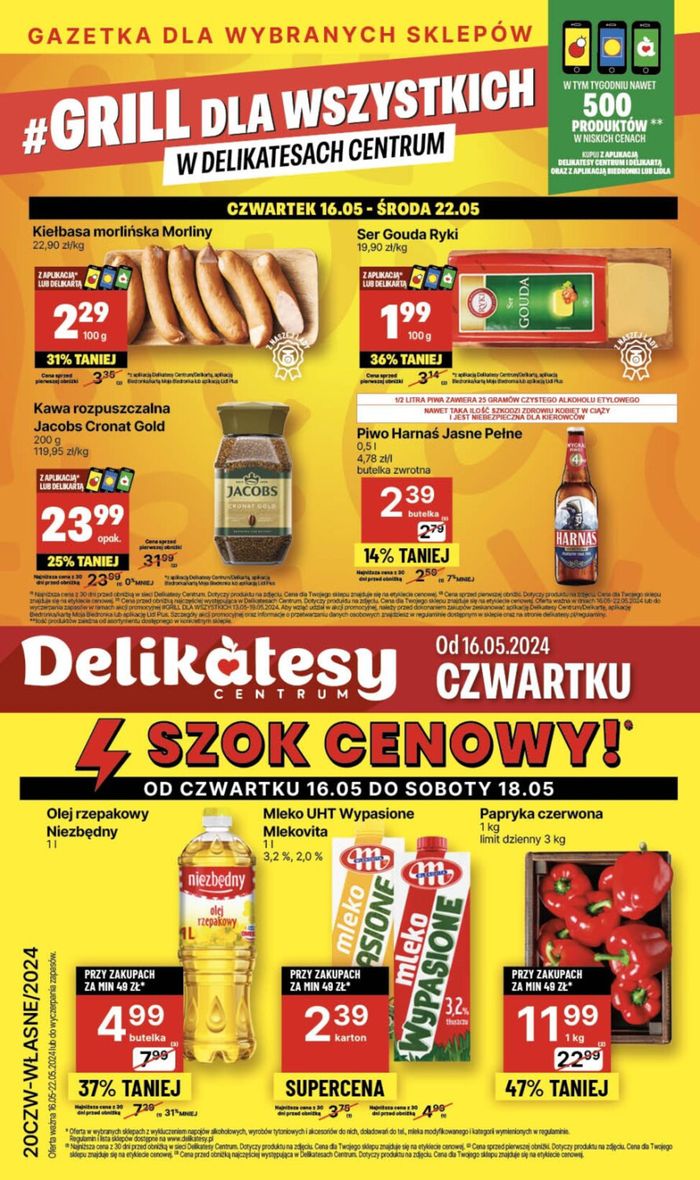 Katalog Delikatesy Centrum w: Więcbork | Gazetka dla wybranych sklepów  | 16.05.2024 - 22.05.2024