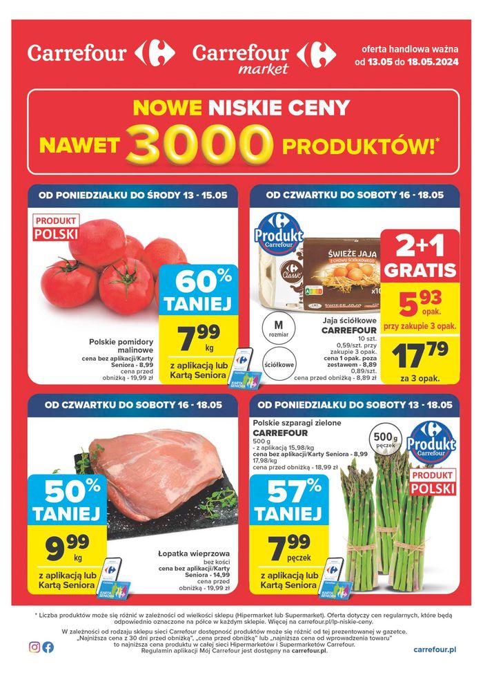 Katalog Carrefour Market w: Józefów (Mazowieckie) | Gazetka Nowe niskie ceny | 12.05.2024 - 18.05.2024