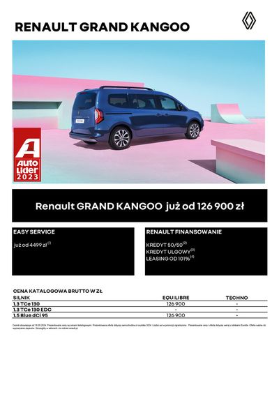 Promocje Samochody, motory i części samochodowe w Goleszów | Renault Grand Kangoo de Renault | 17.05.2024 - 17.05.2025