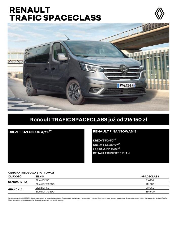 Katalog Renault w: Zielona Góra | Renault Trafic Spaceclass | 17.05.2024 - 17.05.2025
