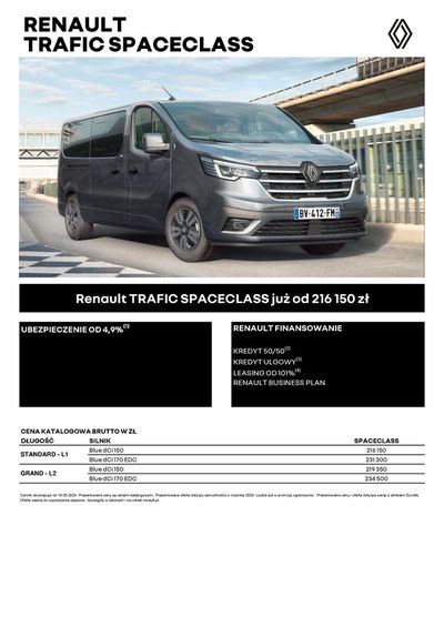 Promocje Samochody, motory i części samochodowe w Bojszowy | Renault Trafic Spaceclass de Renault | 17.05.2024 - 17.05.2025