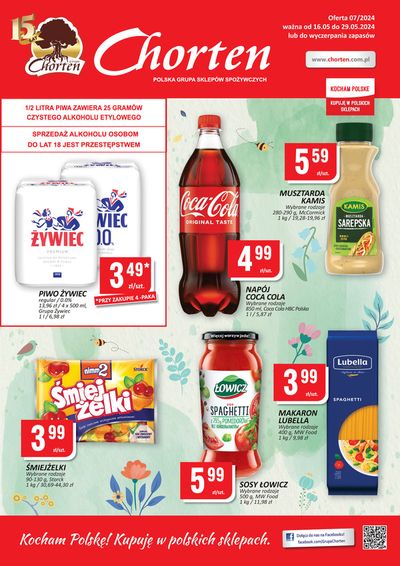 Promocje Supermarkety w Płaza | Chorten gazetka de Chorten | 17.05.2024 - 31.05.2024