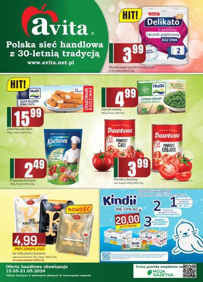 Promocje Supermarkety w Głowienka | Oferta do 21.05 de Avita | 17.05.2024 - 21.05.2024