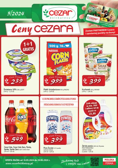 Promocje Supermarkety w Jadowniki | Ceny cezara  de Cezar Delikatesy | 20.05.2024 - 29.05.2024