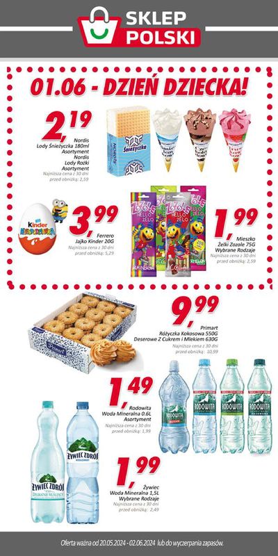 Promocje Supermarkety w Osieczna | Oferta ważna od 20.05 -02.06  de Sklep Polski | 20.05.2024 - 2.06.2024