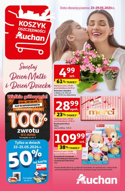 Promocje Supermarkety w Kościelec (dolnośląskie) | Swiętuj Dzień Matki i Dzień Dziecka de Auchan | 23.05.2024 - 29.05.2024