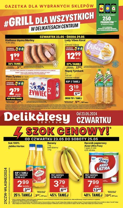 Promocje Supermarkety w Rzgów Pierwszy | Szok cenowy !  de Delikatesy Centrum | 23.05.2024 - 29.05.2024