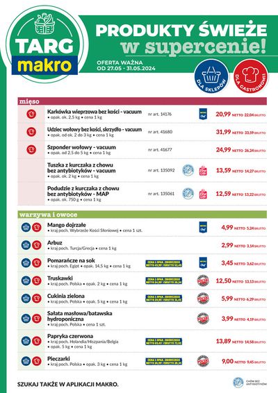 Katalog Makro w: Koszwały | Targ MAKRO - oferta świeża w super cenach! | 29.05.2024 - 12.06.2024