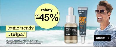 Promocje Perfumy i kosmetyki w Krasne (Mazowieckie) | Rabaty do - 45% de Tolpa | 29.05.2024 - 5.06.2024