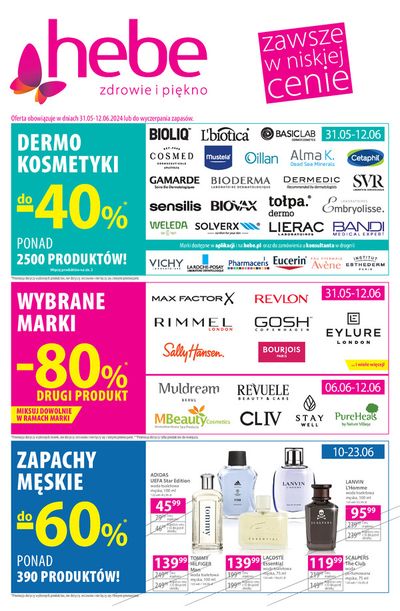 Promocje Perfumy i kosmetyki w Kłobuck | Zawsze w niskiej cenie de Hebe | 30.05.2024 - 13.06.2024
