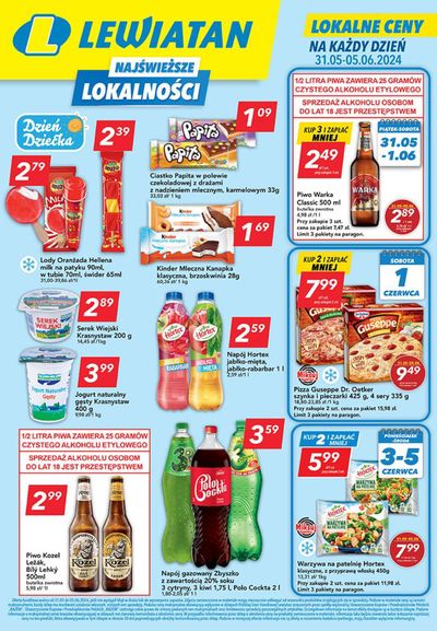 Promocje Supermarkety w Obsza | Lokalne ceny  de Lewiatan | 30.05.2024 - 13.06.2024