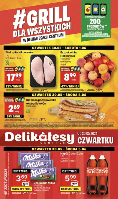 Promocje Supermarkety w Działoszyce | Oferta waźe 30.05-05.06.2004  de Delikatesy Centrum | 30.05.2024 - 5.06.2024