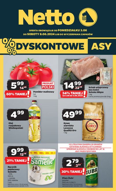Promocje Supermarkety w Kamień Krajeński | Niskie ceny proste oszcędnści  de Netto | 2.06.2024 - 8.06.2024