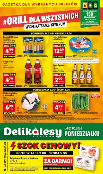 Promocje Supermarkety w Stawiszyn | Gril dla wszystkich de Delikatesy Centrum | 3.06.2024 - 9.06.2024