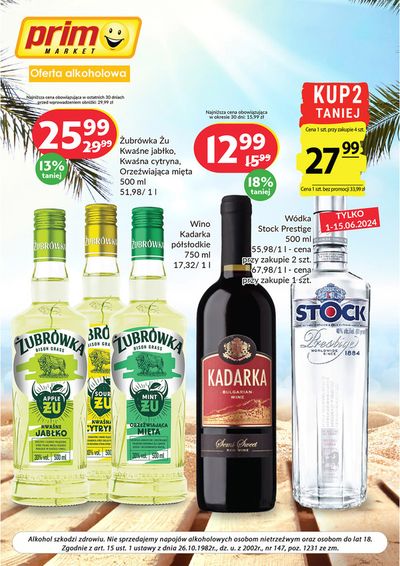 Promocje Supermarkety w Milejczyce | Oferta alkoholowa de Prim Market | 1.06.2024 - 30.06.2024