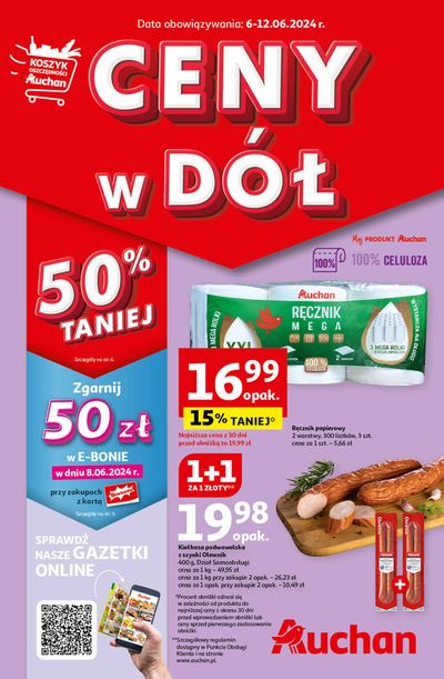 Katalog Auchan w: Sośnicowice | Gazetka CENY W DÓŁ Hipermarket Auchan | 6.06.2024 - 12.06.2024
