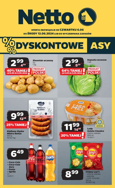 Promocje Supermarkety w Długołęka | Dyskontowe asy  de Netto | 5.06.2024 - 12.06.2024