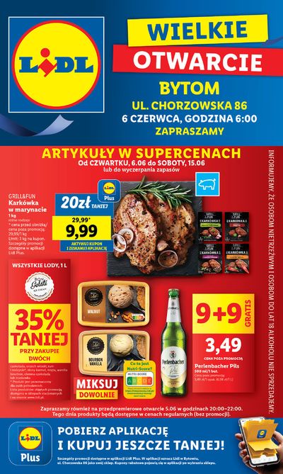 Promocje Supermarkety w Łodygowice | Lidl w Bytomiu de Lidl | 6.06.2024 - 15.06.2024