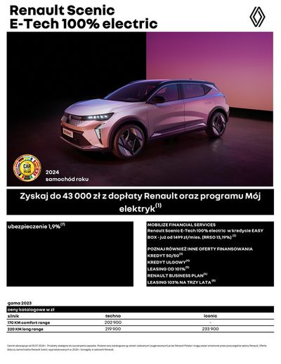 Katalog Renault w: Łódź | Renault Scenic E-Tech 100% Electric | 4.07.2024 - 4.07.2025