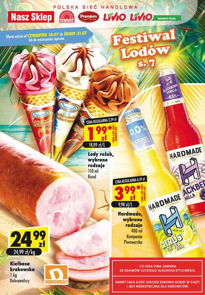 Promocje Supermarkety w Gdańsk | Festiwal Lodów S. 7 de Nasz Sklep | 18.07.2024 - 31.08.2024