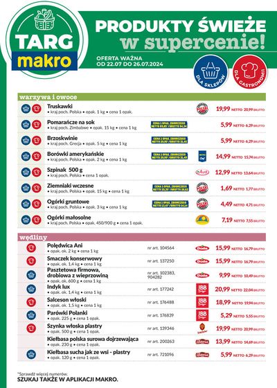 Katalog Makro w: Ząbki | Targ MAKRO - oferta świeża w super cenach! | 23.07.2024 - 6.08.2024