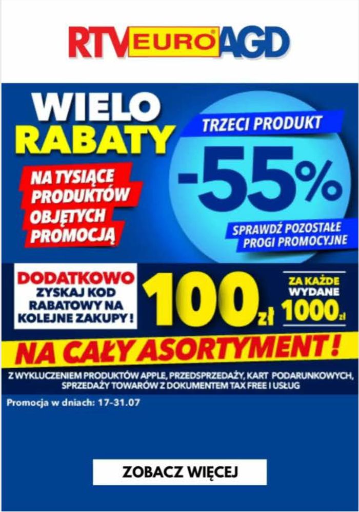 Katalog RTV EURO AGD w: Warszawa | Wielo rabaty  | 24.07.2024 - 31.07.2024