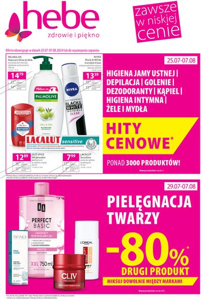 Promocje Perfumy i kosmetyki w Brzeg | Zawsze w niskiej cenie de Hebe | 25.07.2024 - 8.08.2024