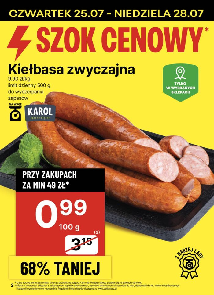 Katalog Delikatesy Centrum w: Kraków | Nasze najlepsze oferty dla Ciebie | 25.07.2024 - 31.07.2024