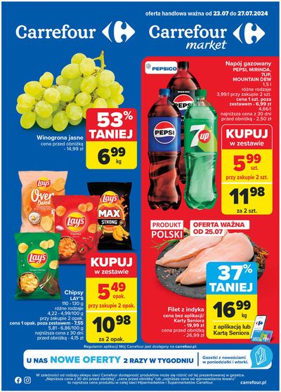 Promocje Supermarkety w Poznań | Gazetka Carrefour, Market  de Carrefour Market | 22.07.2024 - 27.07.2024