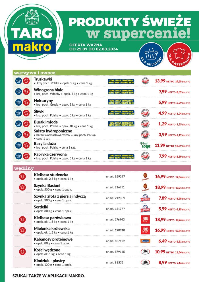 Katalog Makro w: Warszawa | Targ MAKRO - oferta świeża w super cenach! | 27.07.2024 - 10.08.2024