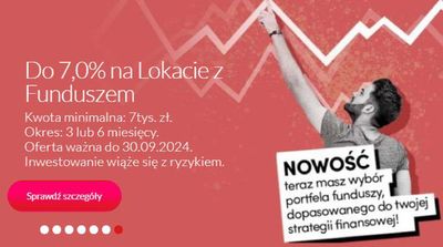 Promocje Banki i ubezpieczenia w Mysłakowice | Do 7,0% na Lokacie z Funduszem de Bank Pekao S.A. | 7.08.2024 - 30.09.2024