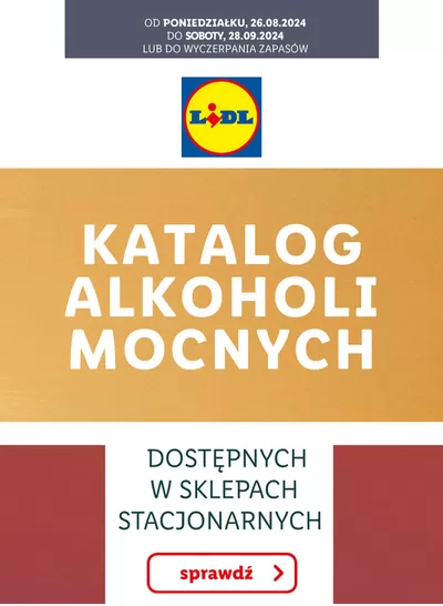 Katalog Lidl w: Nowy Tomyśl | KATALOG ALKOHOLI MOCNYCH | 26.08.2024 - 28.09.2024