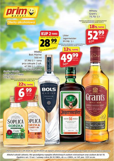 Katalog Prim Market w: Ostrołęka | Oferta alkoholowa | 1.09.2024 - 30.09.2024