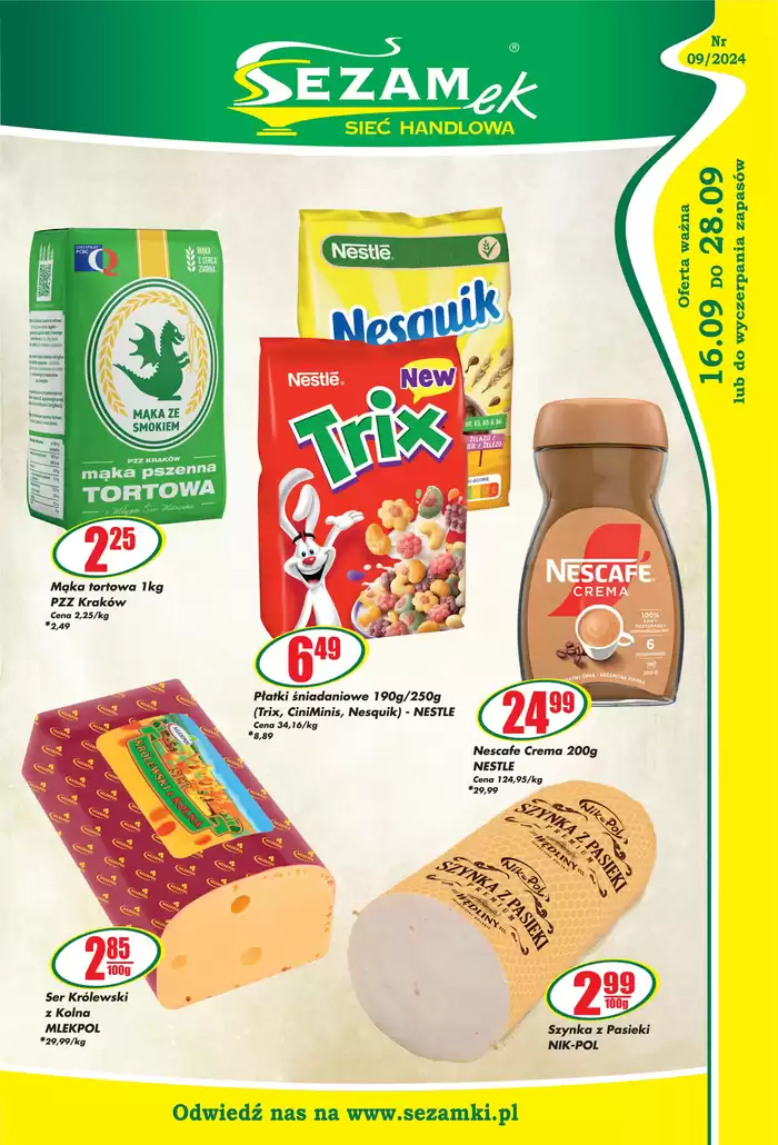 Katalog Sezamek w: Limanowa | Sezamek gazetka | 16.09.2024 - 28.09.2024