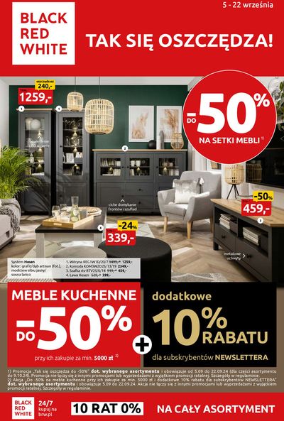 Katalog Black Red White w: Siedlce | Tak się oszczędza! Do -50% na setki mebli | 12.09.2024 - 26.09.2024