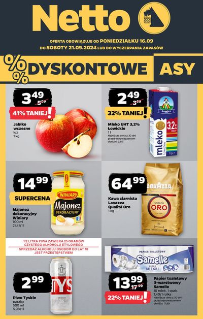 Promocje Supermarkety w Zbąszynek | Świetne rabaty na wybrane produkty de Netto | 15.09.2024 - 21.09.2024