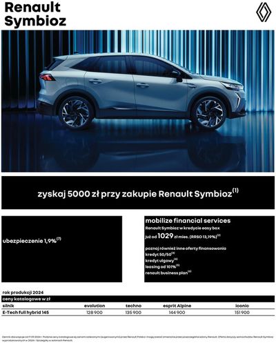 Promocje Samochody, motory i części samochodowe w Chrzanów | Renault Symbioz de Renault | 18.09.2024 - 18.09.2025