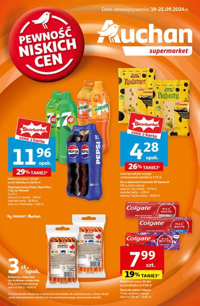 Katalog Auchan w: Stryków | Gazetka Pewność Niskich Cen Supermarket Auchan | 19.09.2024 - 25.09.2024