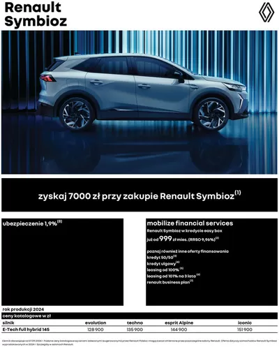 Promocje Samochody, motory i części samochodowe w Lublin | Renault Symbioz de Renault | 28.09.2024 - 28.09.2025